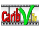 The logo of CaribV TV
